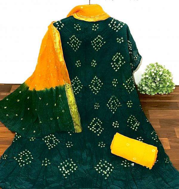 Bandhani Suit 28 Beautiful Cotton Bandhani Print Dress Materials 